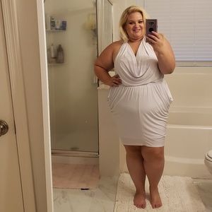Dresses - White slinky halter dress Dresses - White slinky halter dress